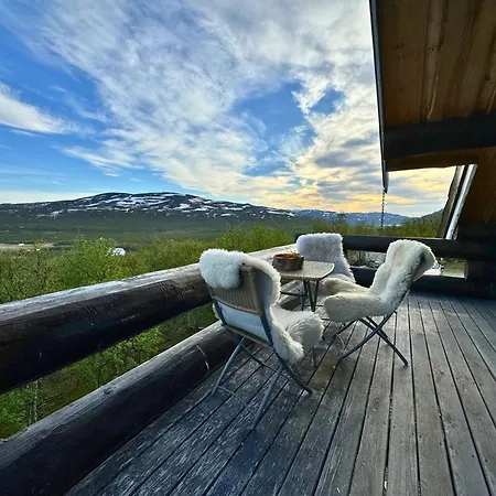 Unique Arctic Timber Cabin Skaidi Exterior photo